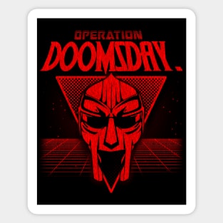 Retrowave Doom Red Sticker